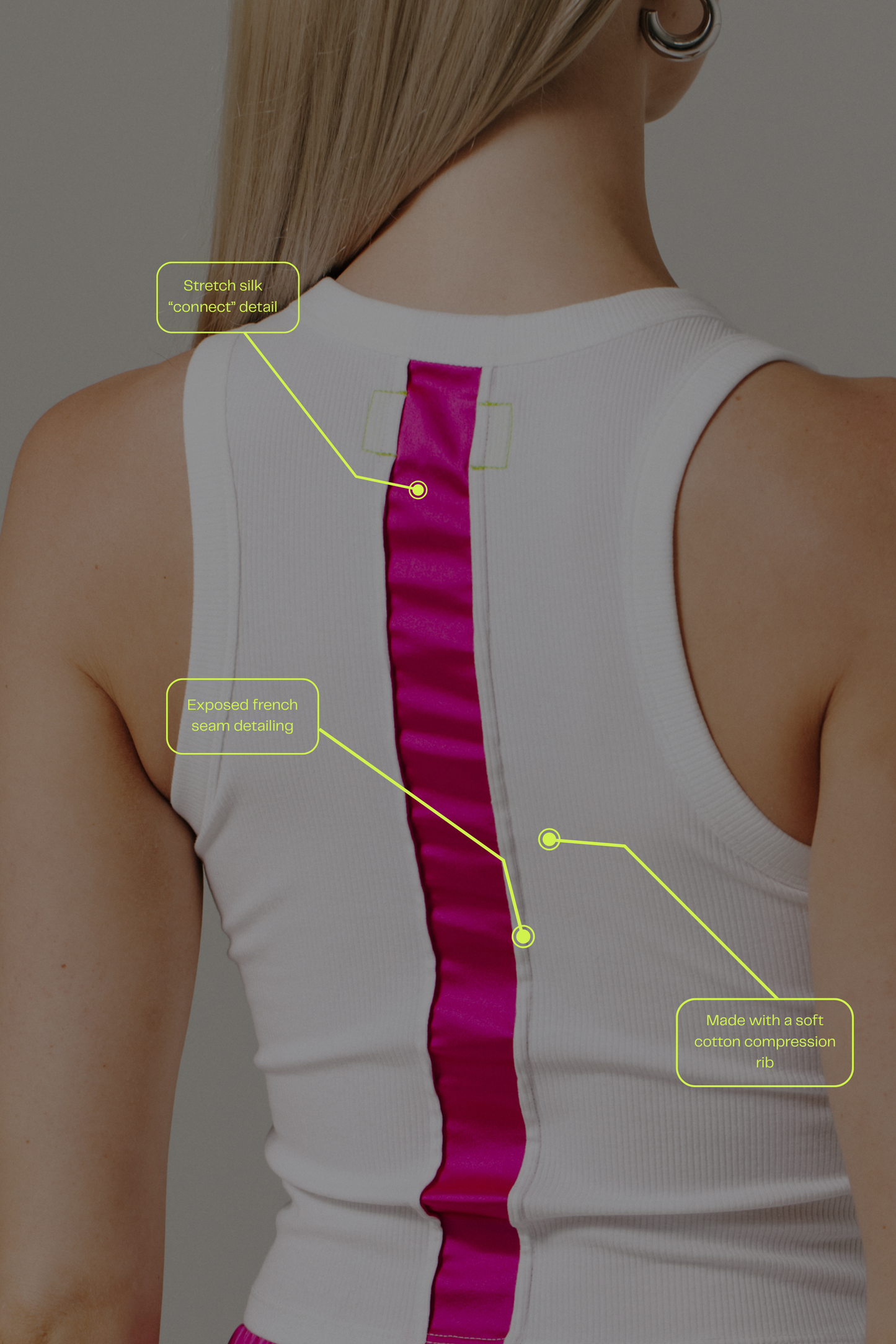 Connect Tank | White/Magenta