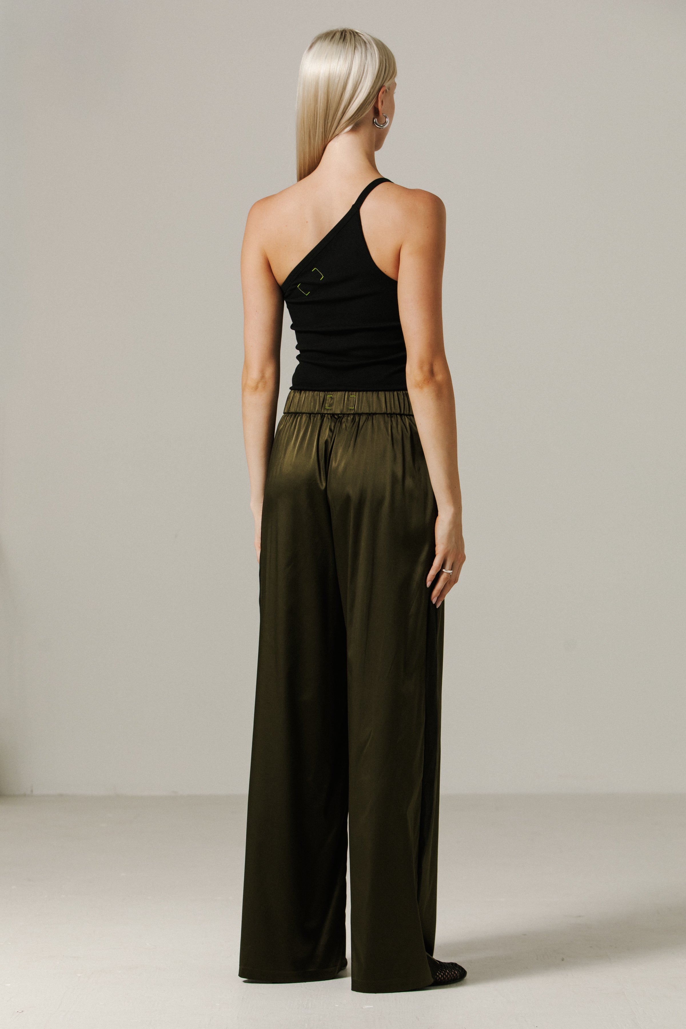 Tuxedo Pant#Color_Dark Moss / Black