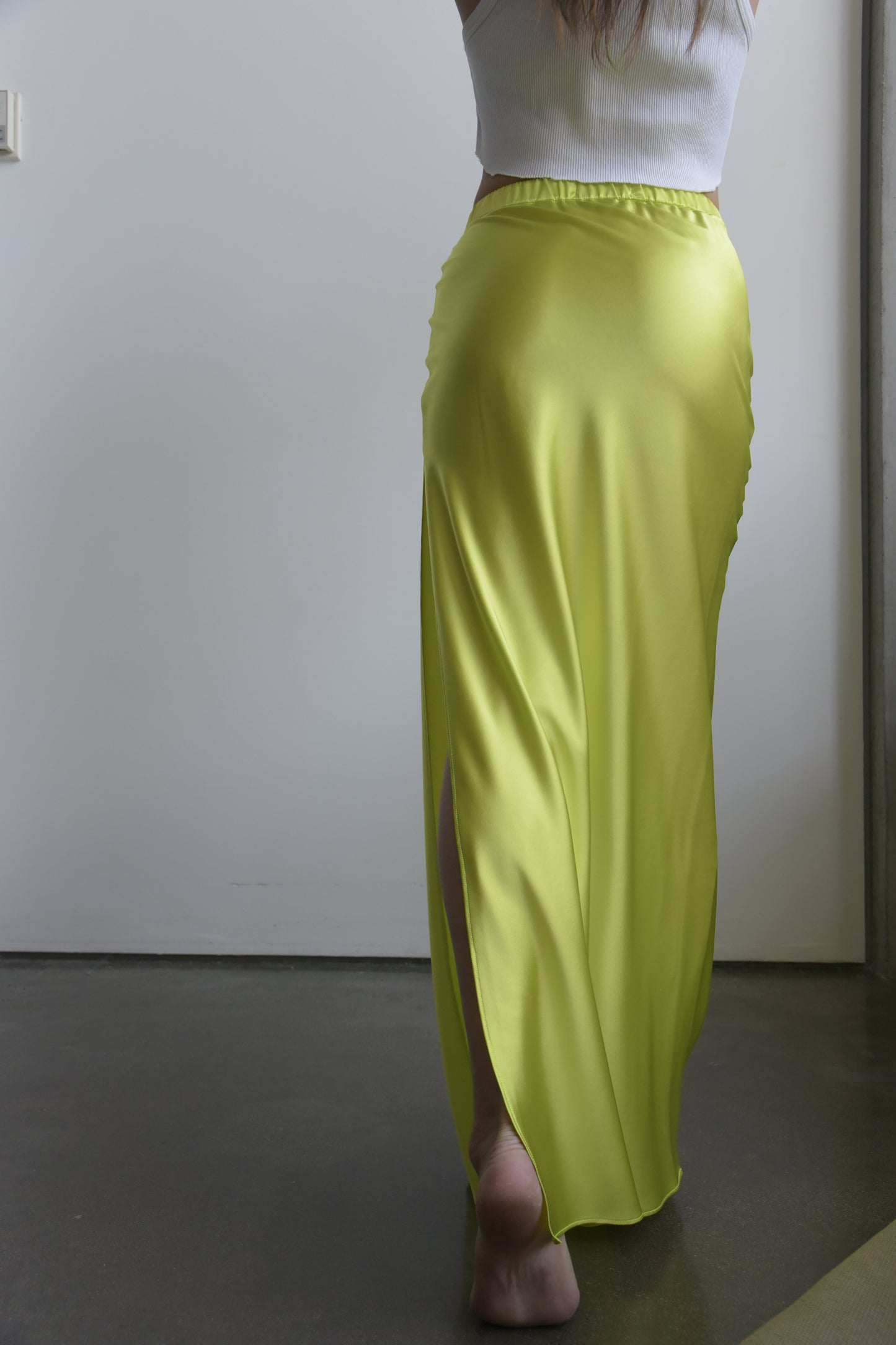 Slit Skirt | Neon Green