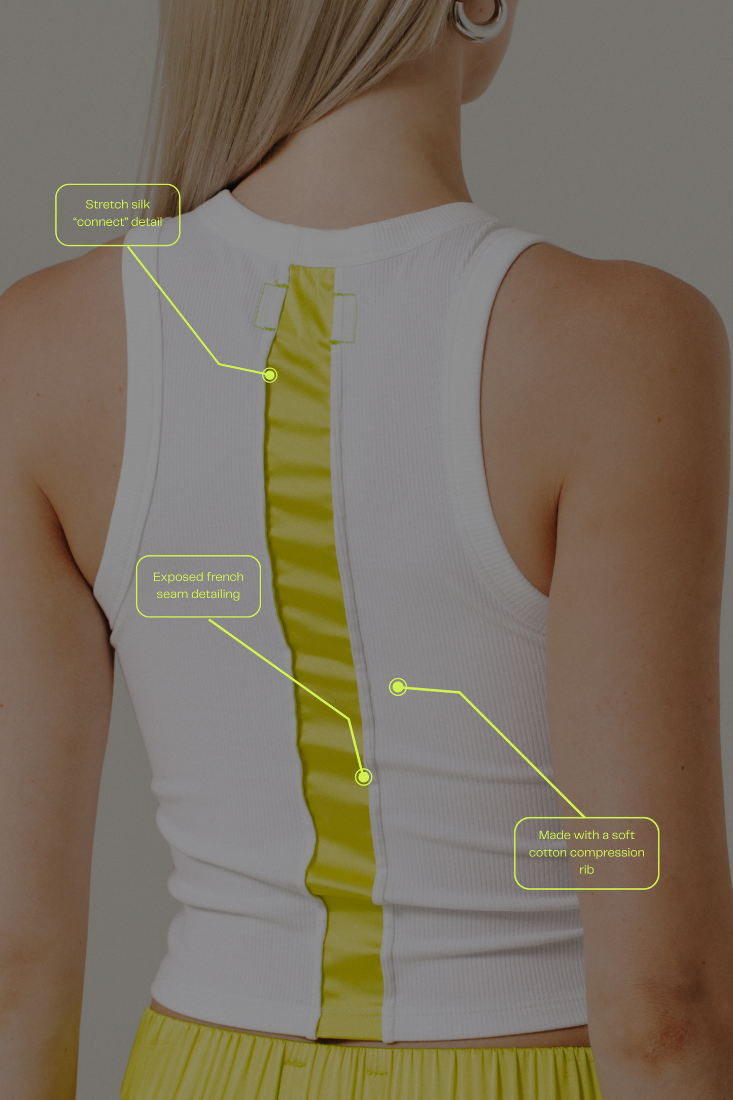 Connect Tank | White/Neon