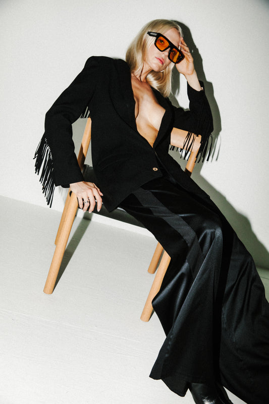 Tuxedo Pant | Jet Black/Black Stripe