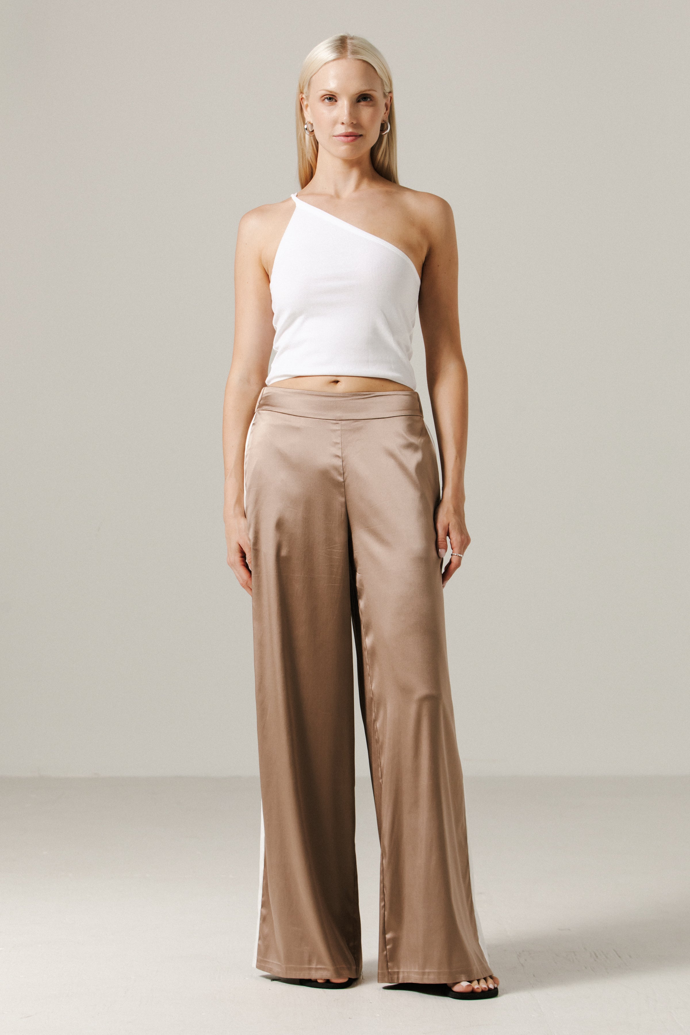 Tuxedo Pant#Color_Sand / White Stripe