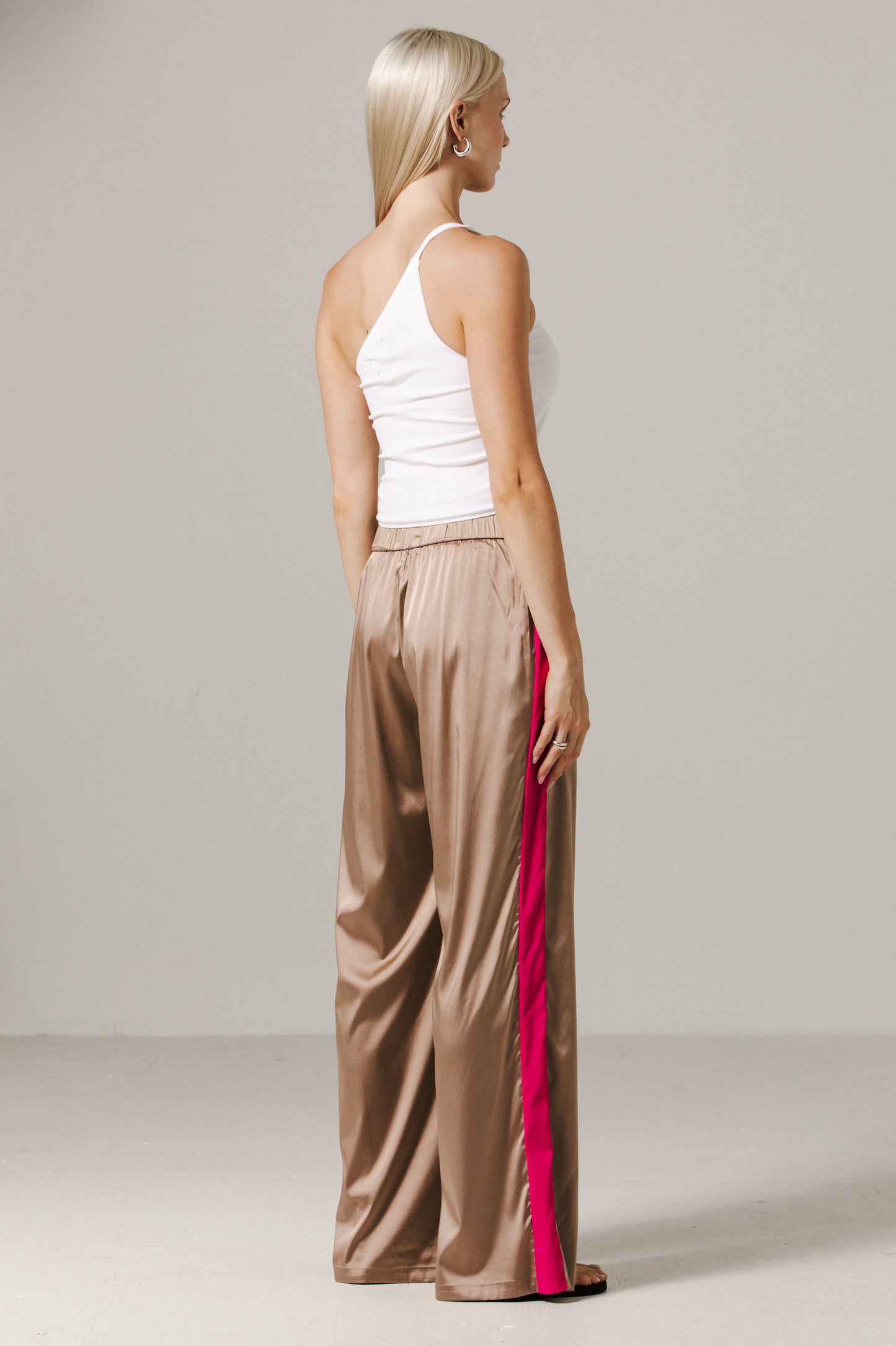 Tuxedo Pant | Sand/Magenta Stripe