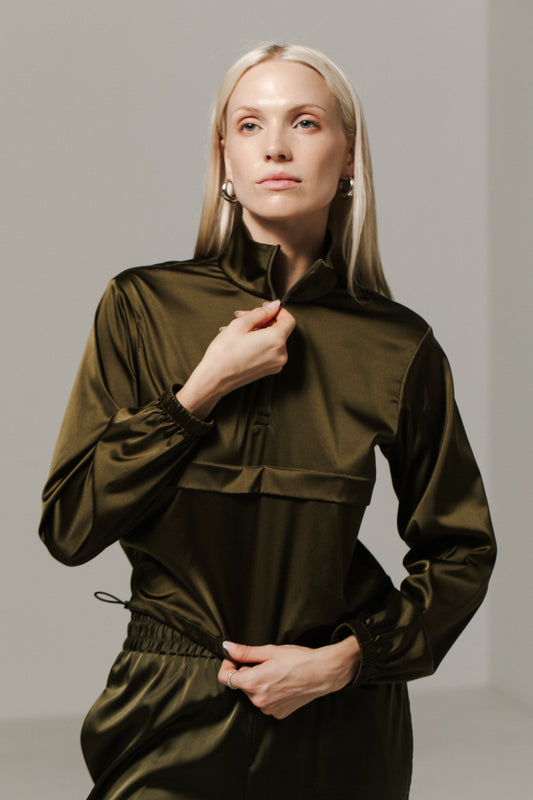 Pinch Pullover | Dark Moss